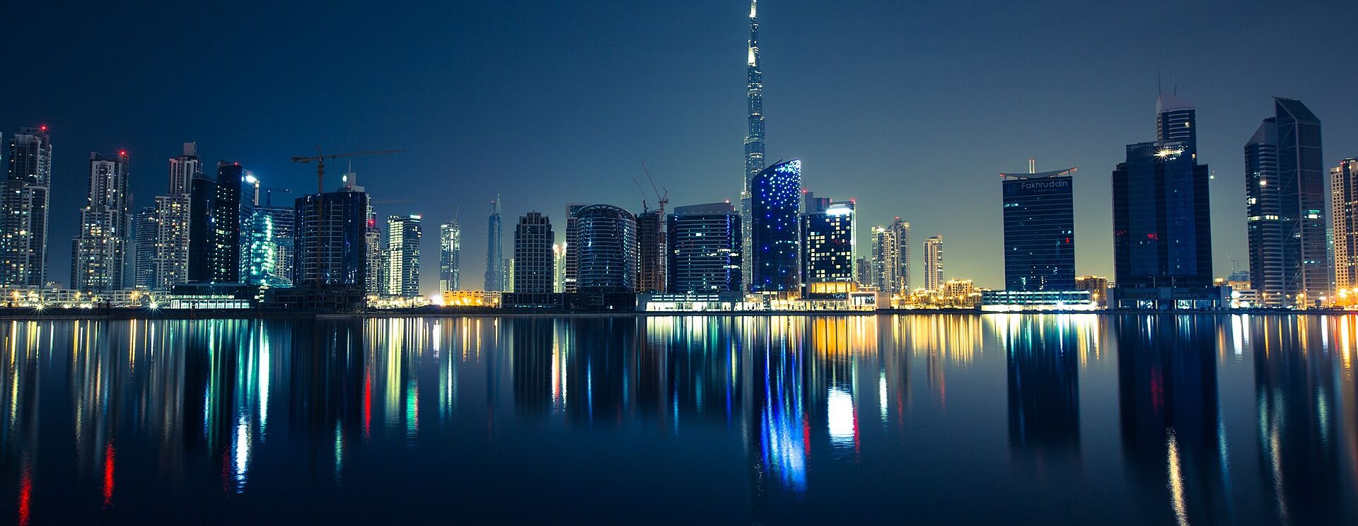 Dubai skyline at dusk